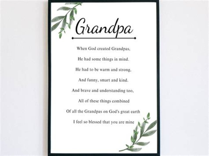 Ideas for a poem for my grandad's funeral?
