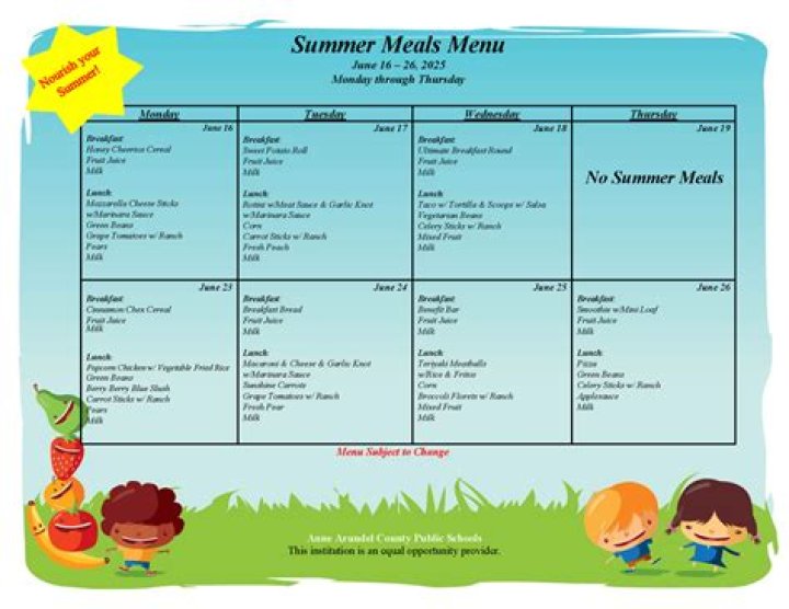 Kids Meal Deals in Anne Arundel County