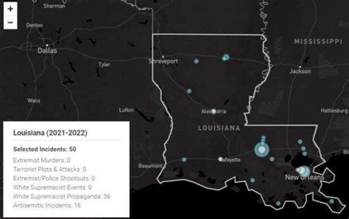 Over 50 extremist or anti-semitic incidents reported in Louisiana over last 18 months