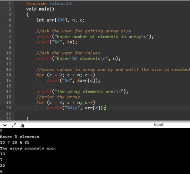 Sample C Program