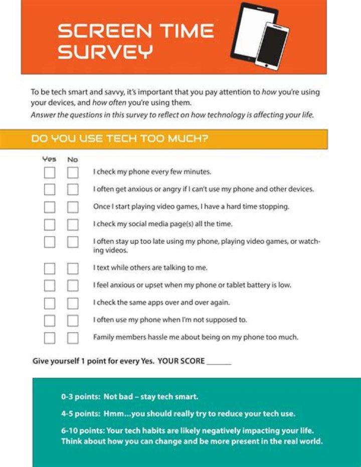 Screen Time Survey in the US