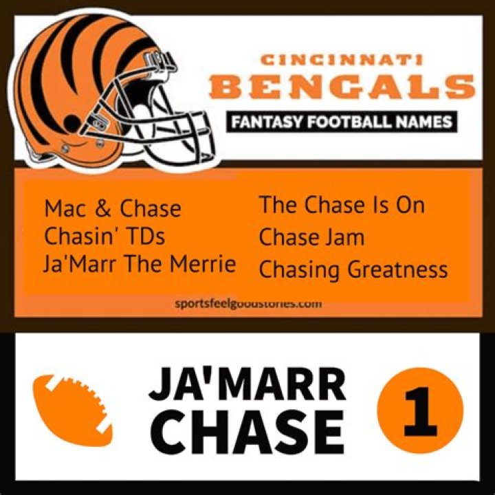 The 25+ Best Ja'Marr Chase Fantasy Football Names